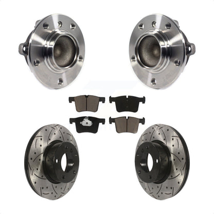 Hub Bearing Drilled Slot Brake Rotor & Pad Front Kit For BMW 328i 320i 228i 428i