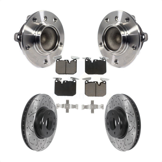 Hub Bearing Drill Slot Brake Rotor Pads Front Kit For BMW M235i 335i 328i 228i 3