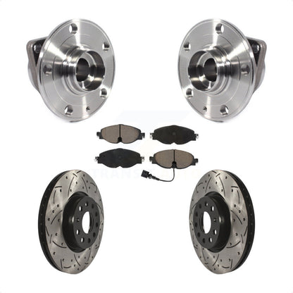 Hub Bearing Drill Slot Brake Rotor Pad Front Kit For Volkswagen Taos GTI Golf A3