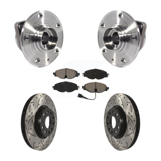 Hub Bearing Drill Slot Brake Rotor Pad Front Kit For Volkswagen Taos GTI Golf A3