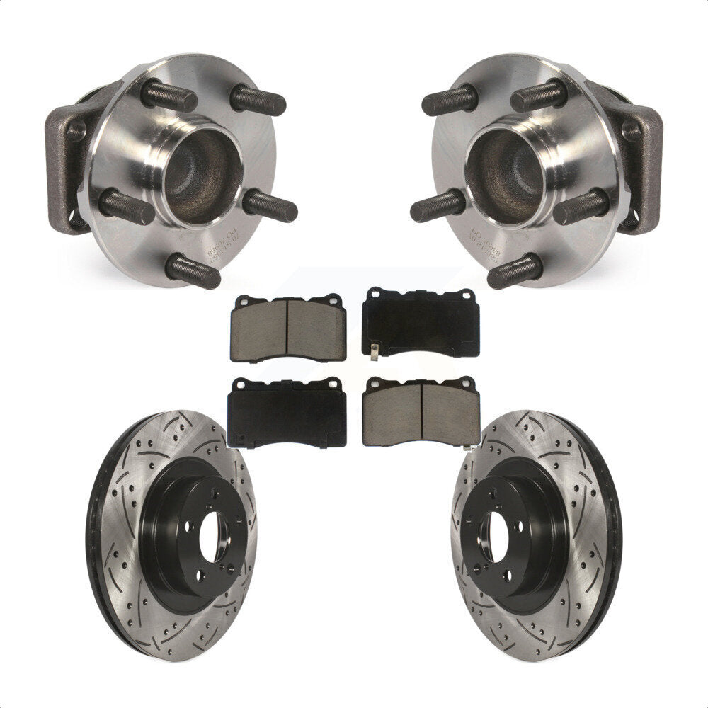 Hub Bearing Assembly Coated Drilled Slot Brake Rotor Pad Front Kit For Toyota 86