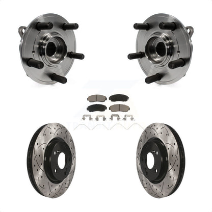 Hub Bearing Drilled Slot Brake Rotor & Pad Front Kit For 2011-2014 Honda Odyssey