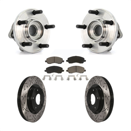 Hub Bearing Drill Slot Brake Rotor Pads Front Kit For Chrysler 200 Dodge Avenger