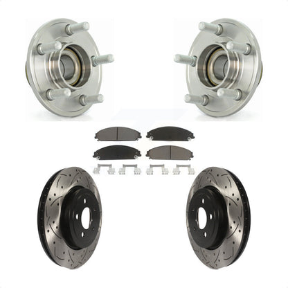 Hub Bearing Drill Slot Brake Rotor Pads Front Kit For Dodge Chrysler 300 Charger
