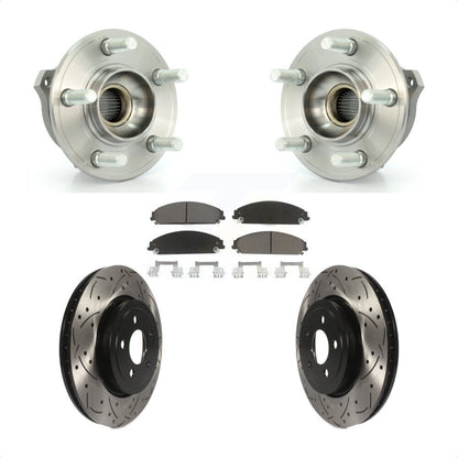 Hub Bearing Drill Slot Brake Rotor Pads Front Kit For Dodge Chrysler 300 Charger