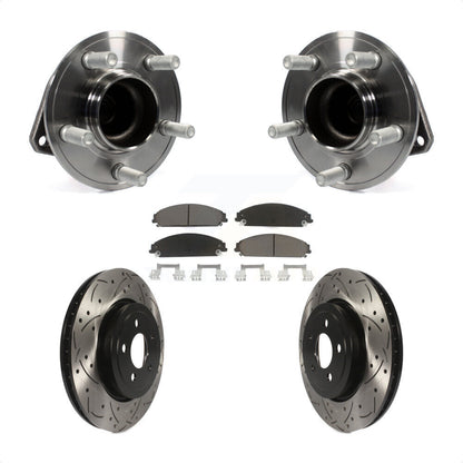 Hub Bearing Drill Slot Brake Rotor Pads Front Kit For Dodge Chrysler 300 Charger