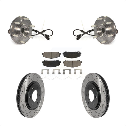 Hub Bearing Coated Drill Slot Brake Rotor Pads Front Kit For Nissan TITAN Armada
