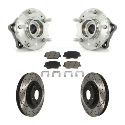 Hub Bearing Drill Slot Brake Rotor Pads Front Kit For Hyundai Santa Fe Sport Kia