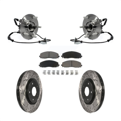 Bearing Drill Slot Brake Rotor Pads Front Kit For Dodge Grand Caravan Chrysler &