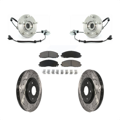 Hub Bearing Assembly Drill Slot Brake Rotor Pads Front Kit For Volkswagen Routan