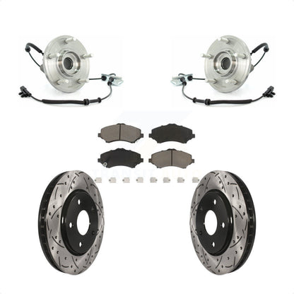 Bearing Drill Slot Brake Rotor Pads Front Kit For Dodge Grand Caravan Chrysler &