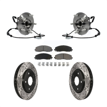 Bearing Assembly Drilled Slot Brake Rotor Pads Front Kit For Dodge Grand Caravan