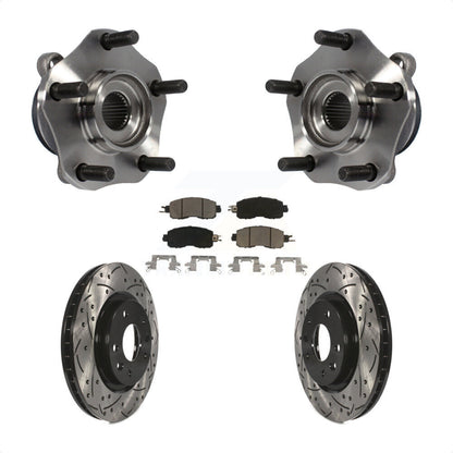Hub Bearing Assembly Coated Drill Slot Brake Rotor Pad Front Kit For Nissan LEAF