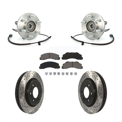 Hub Bearing Coat Drill Slot Brake Rotor Pads Front Kit For Ford F-150 Expedition