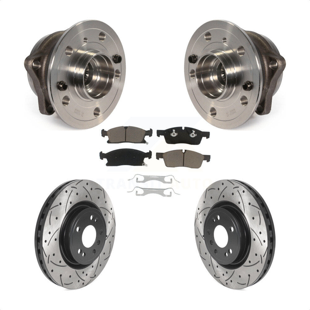 Hub Bearing Drill Slot Brake Rotor Pads Front Kit For Mercedes-Benz ML350 GLE350