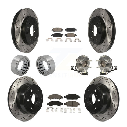 Hub Bearing Coat Brake Rotor Pads Shoe Front Rear Kit (10Pc) For GMC Sierra 1500