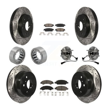 Hub Bearing Coat Brake Rotor Pads Shoe Front Rear Kit (10Pc) For GMC Sierra 1500