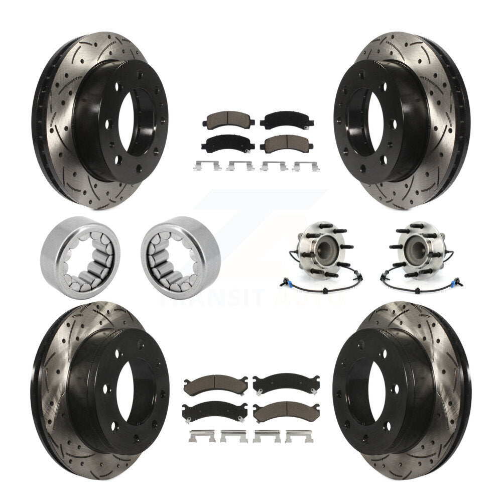 Hub Bearing Coat Brake Rotor Pads Shoe Front Rear Kit (10Pc) For GMC Savana 2500