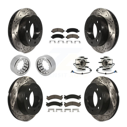 Hub Bearing Coat Brake Rotor Pads Shoe Front Rear Kit (10Pc) For GMC Savana 2500