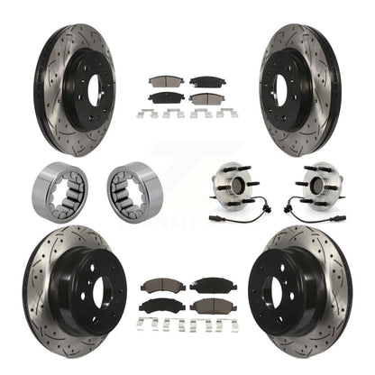 Hub Bearing Coat Brake Rotor Pad Shoe Front Rear Kit (10Pc) For Chevrolet GMC XL