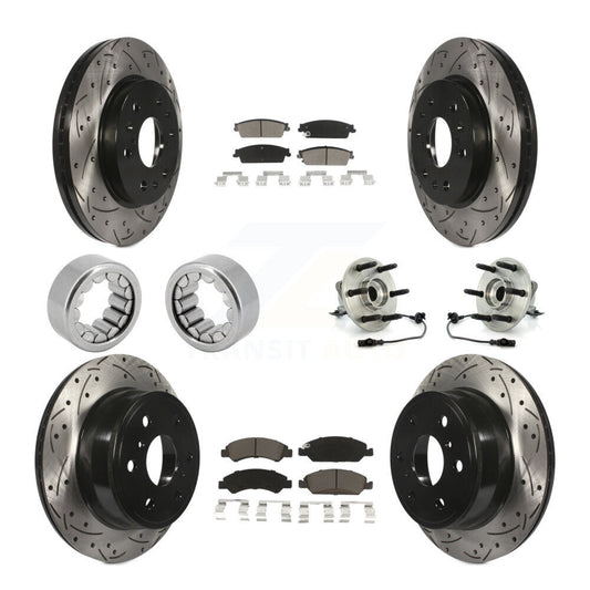 Hub Bearing Coated Brake Rotor Pad Shoe Front Rear Kit (10Pc) For Chevrolet 1500