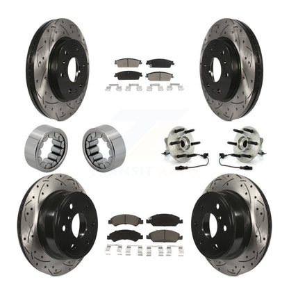 Hub Bearing Coat Brake Rotor Pad Shoe Front Rear Kit (10Pc) For Chevrolet GMC XL