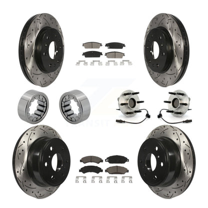 Hub Bearing Coat Brake Rotor Pad Shoe Front Rear Kit (10Pc) For Chevrolet GMC XL