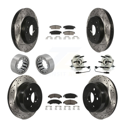 Hub Bearing Coat Brake Rotor Pad Shoe Front Rear Kit (10Pc) For Chevrolet GMC XL
