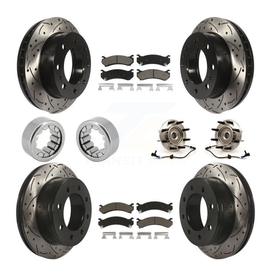 Bearing Coat Brake Rotor Pads Shoe Front Rear Kit (10Pc) For Chevrolet Silverado