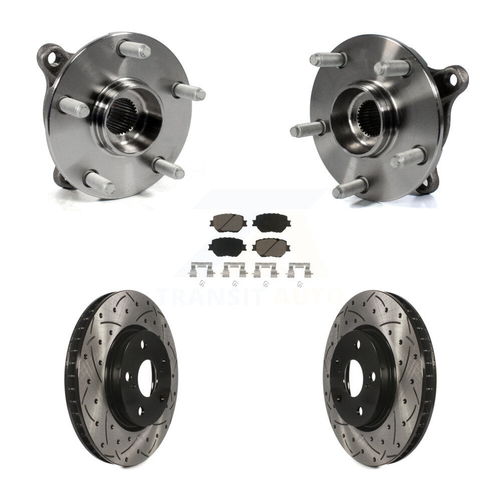 Hub Bearing Assembly Coated Drill Slot Brake Rotor Pad Front Kit For Lexus IS250