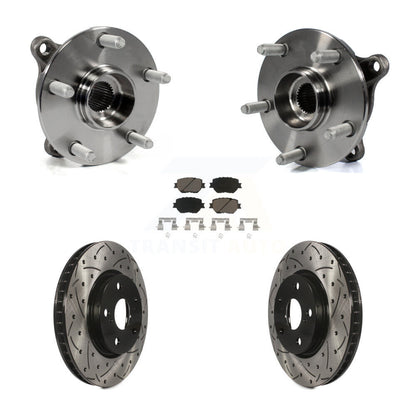 Hub Bearing Assembly Coated Drill Slot Brake Rotor Pad Front Kit For Lexus IS250