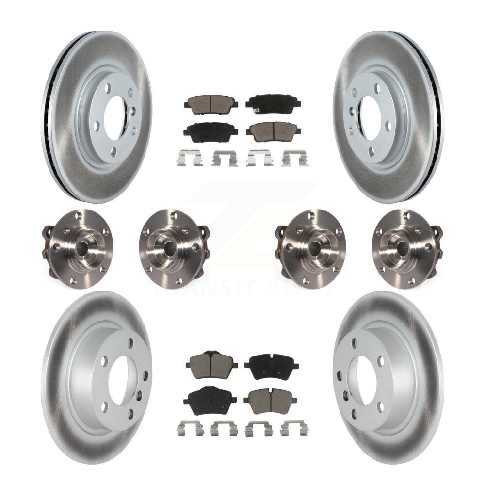 Hub Bearing Coated Brake Rotor Pad Front Rear Kit (10Pc) For Mini Cooper Paceman