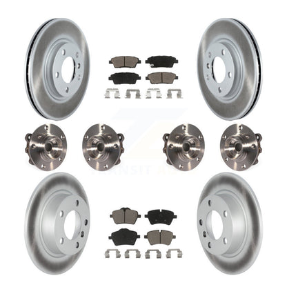 Hub Bearing Coated Brake Rotor Pad Front Rear Kit (10Pc) For Mini Cooper Paceman