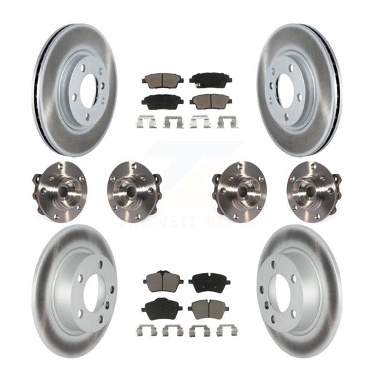 Hub Bearing Coated Brake Rotor Pad Front Rear Kit (10Pc) For Mini Cooper Paceman