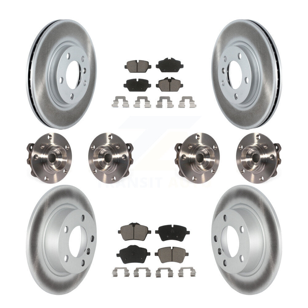Hub Bearing Coated Brake Rotor Pad Front Rear Kit (10Pc) For Mini Cooper Paceman