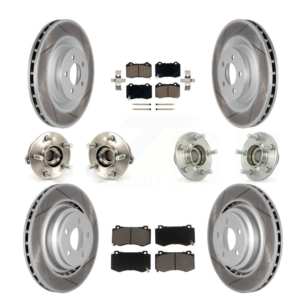 Hub Bearing Coated Brake Rotor Pads Front Rear Kit (10Pc) For Dodge Chrysler 300