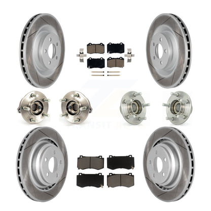 Hub Bearing Coated Brake Rotor Pads Front Rear Kit (10Pc) For Dodge Chrysler 300