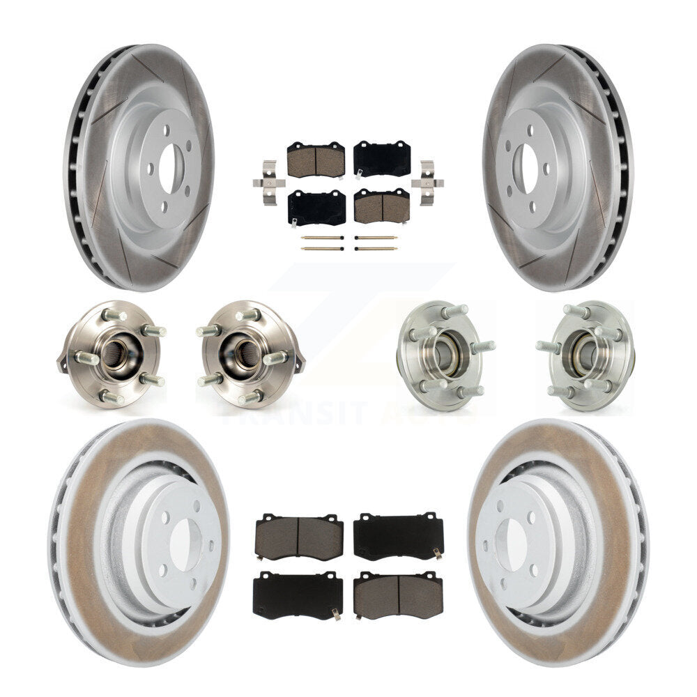 Hub Bearing Coated Brake Rotor Pads Front Rear Kit (10Pc) For Dodge Chrysler 300