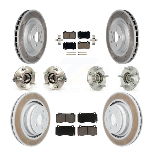 Hub Bearing Coated Brake Rotor Pads Front Rear Kit (10Pc) For Dodge Chrysler 300