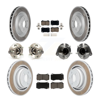 Hub Bearing Coated Brake Rotor Pads Front Rear Kit (10Pc) For Dodge Chrysler 300