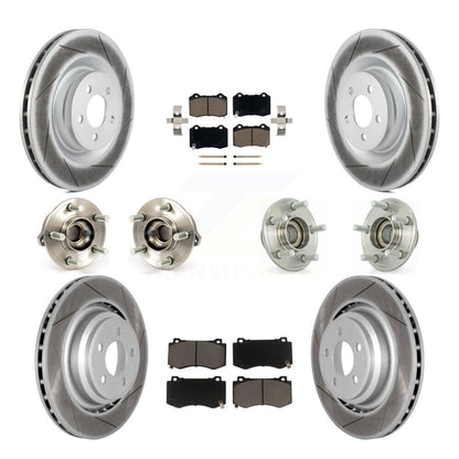 Hub Bearing Coated Brake Rotor Pads Front Rear Kit (10Pc) For Dodge Chrysler 300