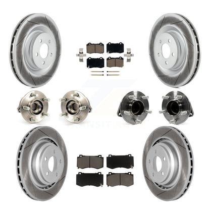 Hub Bearing Coated Brake Rotor Pads Front Rear Kit (10Pc) For Dodge Chrysler 300