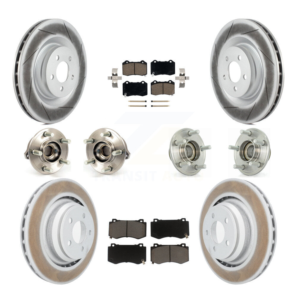 Hub Bearing Coated Brake Rotor Pads Front Rear Kit (10Pc) For Dodge Chrysler 300