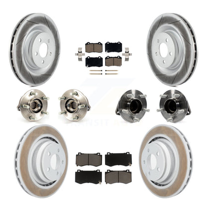 Hub Bearing Coated Brake Rotor Pads Front Rear Kit (10Pc) For Dodge Chrysler 300