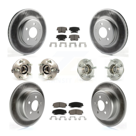 Hub Bearing Coated Brake Rotor Pads Front Rear Kit (10Pc) For Dodge Chrysler 300