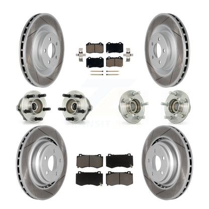 Hub Bearing Coated Brake Rotor Pads Front Rear Kit (10Pc) For Chrysler 300 Dodge