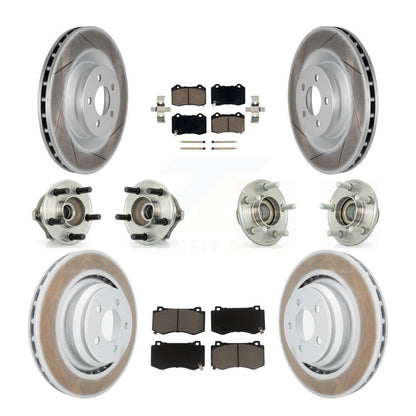 Hub Bearing Coated Brake Rotor Pads Front Rear Kit (10Pc) For Chrysler 300 Dodge