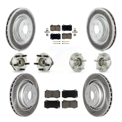 Hub Bearing Coated Brake Rotor Pads Front Rear Kit (10Pc) For Chrysler 300 Dodge