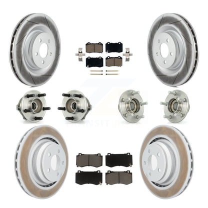 Hub Bearing Coated Brake Rotor Pads Front Rear Kit (10Pc) For Chrysler 300 Dodge