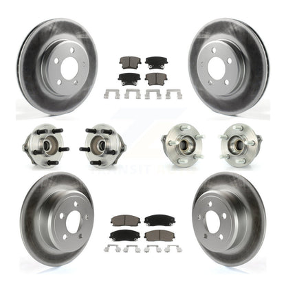Hub Bearing Coat Brake Rotor Pads Front Rear Kit (10Pc) For Dodge Charger Magnum